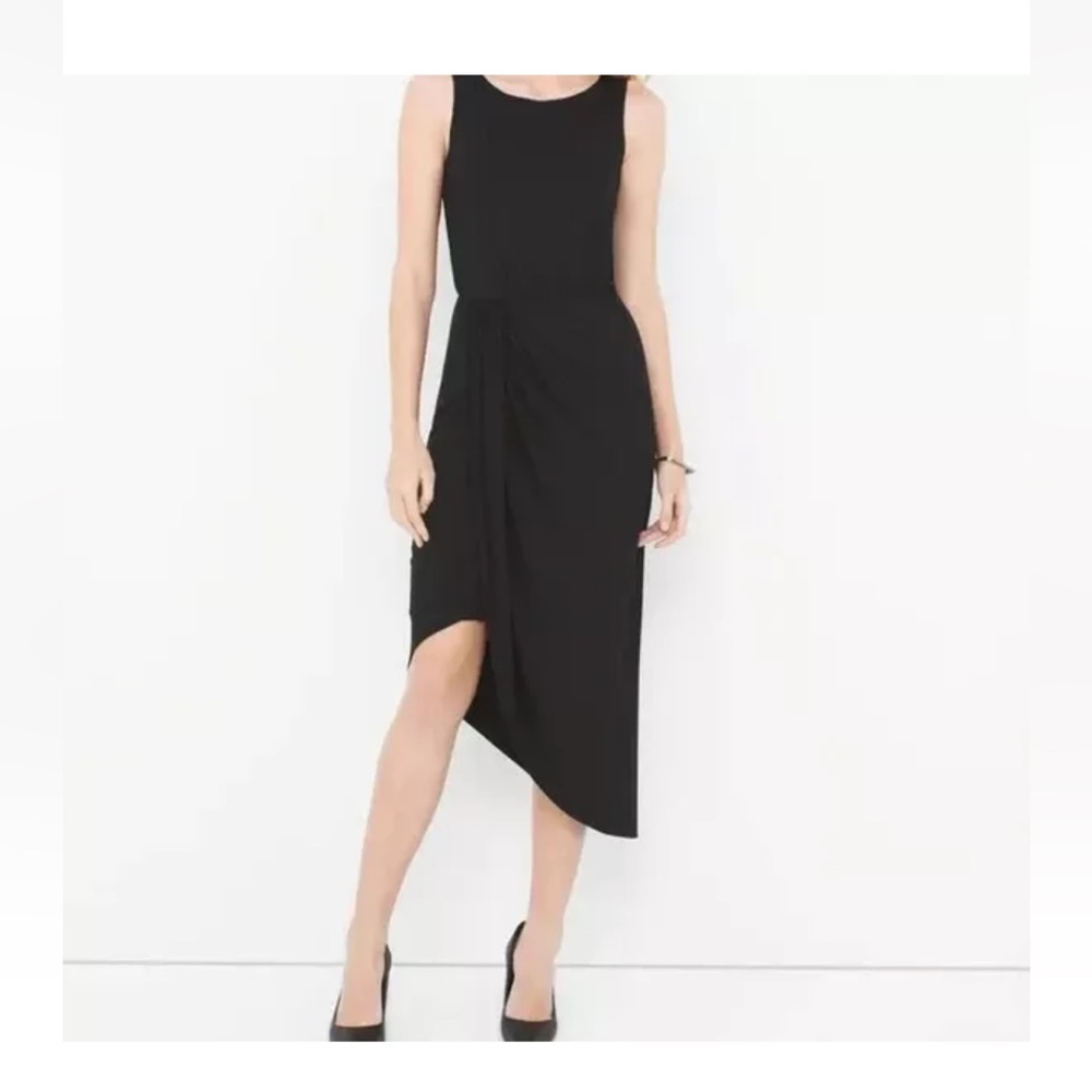 White House Black Market Dress Asymmetric Sleeveless Rayon Spandex. Size…